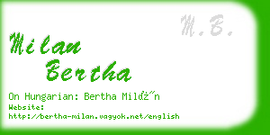 milan bertha business card